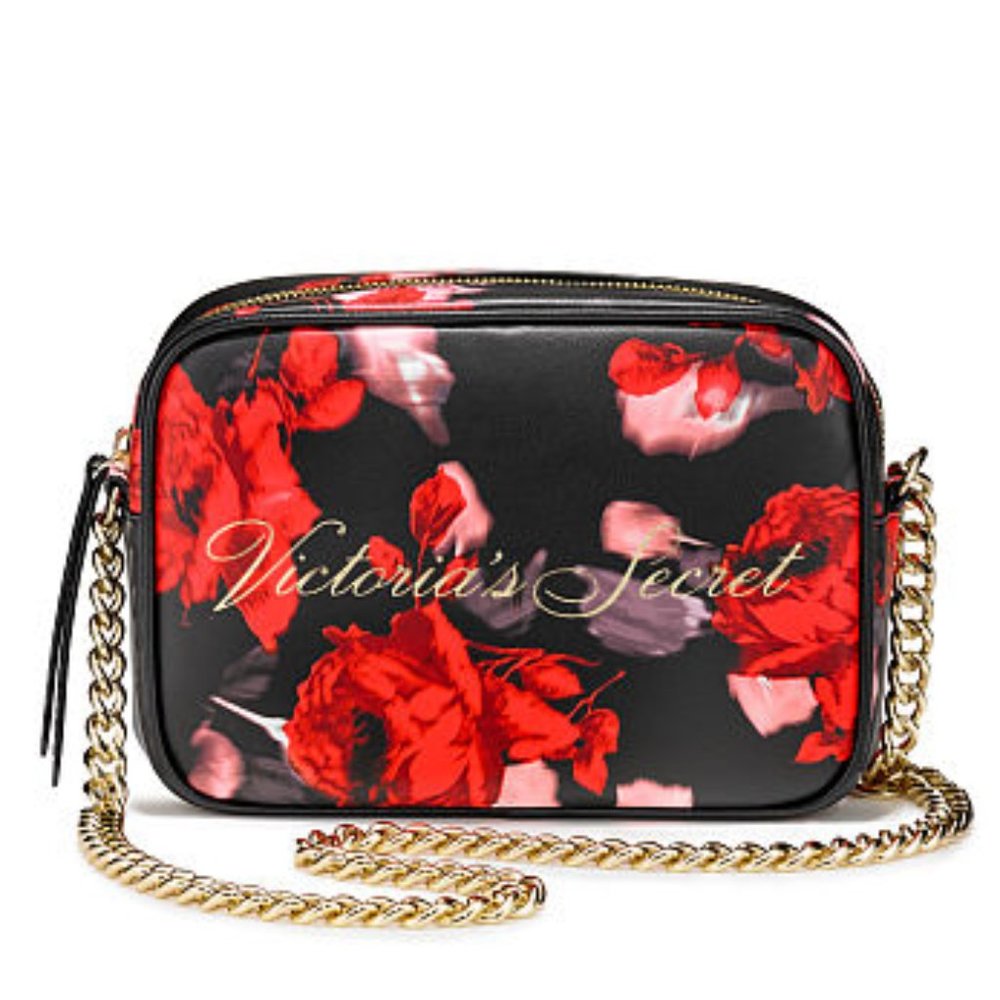 Victoria's Secret Bold Floral Chain Strap Crossbody Bag
